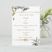 金ゴールドボウオリーブ&レモン 招待状 (スタンド正面)