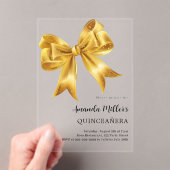 金ゴールドボウキンセアニェラ高級澄ん アクリル招待状 (インサイチュ (ポータブル))