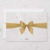 金ゴールドボウファミリーフォトクリスマスカード シーズンカード (裏面)