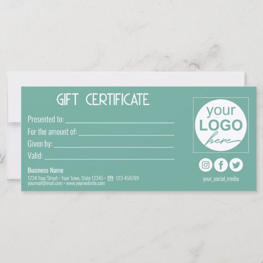 金ゴールドボウフェスティバルモダンミントギフトボックスギフトカード (裏面)