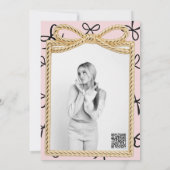 金ゴールドボウフレームリトルブラックボウズ甘い16写真 招待状 (裏面)