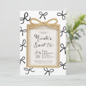 金ゴールドボウフレーム&リトルブラックボウズ甘い16写真 招待状 (スタンド正面)