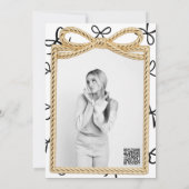 金ゴールドボウフレーム&リトルブラックボウズ甘い16写真 招待状 (裏面)