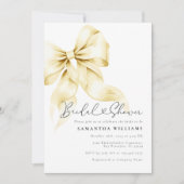 金ゴールドボウブライダルシャワー招待 招待状 (正面)