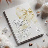 金ゴールドボウブライダルシャワー招待 招待状