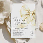 金ゴールドボウブライダルシャワー招待 招待状