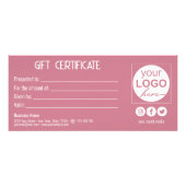 金ゴールドボウラブリーピンクハートギフトボックスギフトカード ラックカード (裏面)