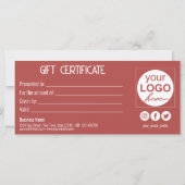 金ゴールドボウラブル赤いハートギフトボックスギフトカード (裏面)