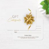 金ゴールドボウ古典的な明るいエレガント白いギフトカード (デスク)
