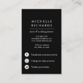 金ゴールドボウ|プロフェッショナルソーシャルメディアアイコン 名刺 (裏面)