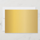 金ゴールドボエレガントホフローラガウンブライダルシャワー 招待状 (裏面)