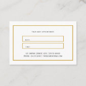 金ゴールドボタニック美しいサロンヘアドレッサーアポイントメント 名刺 (裏面)