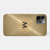 金ゴールドボタン及び青銅ステンレス鋼金属 Case-Mate iPhoneケース (裏面(横))