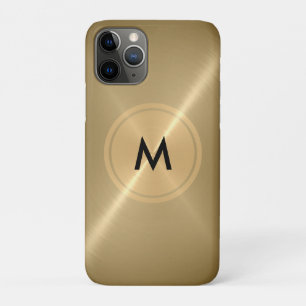 金ゴールドボタン及び青銅ステンレス鋼金属 iPhone 11 PROケース