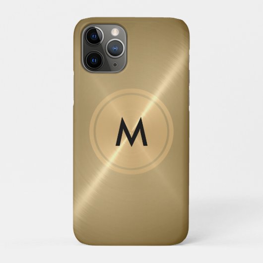 金ゴールドボタン及び青銅ステンレス鋼金属 Case-Mate iPhoneケース (裏)