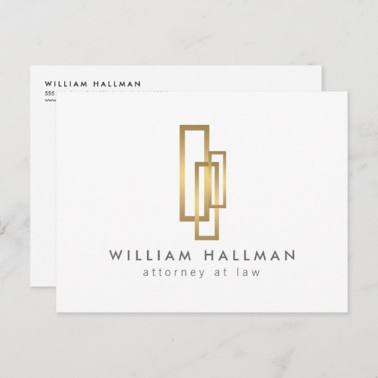 金ゴールドボックスのプロ用エレガントはがき ポストカード (正面/裏面)