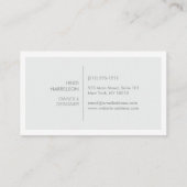 金ゴールドボックスのロゴとライトグレーのイニシャル 名刺 (裏面)