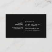 金ゴールドボックスのロゴと黒のイニシャル/モノグラム 名刺 (裏面)