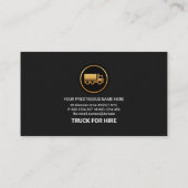 金ゴールドボックスフレーム金ゴールドトラックロジスティクスドライバ 名刺 (裏面)