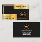 金ゴールドボックスフレーム金ゴールドトラックロジスティクスドライバ 名刺 (正面/裏面)