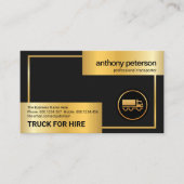 金ゴールドボックスフレーム金ゴールドトラックロジスティクスドライバ 名刺 (正面)