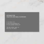 金ゴールドボックス専門エレガント名刺 名刺 (裏面)