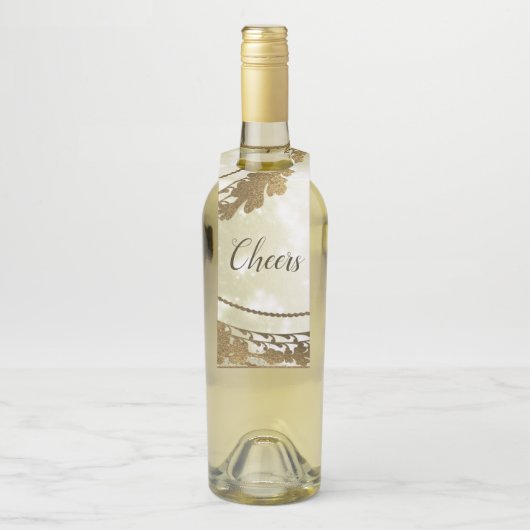 金ゴールドボトルハンガーラベル ボトルネックタグ (ボトル)