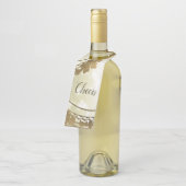 金ゴールドボトルハンガーラベル ボトルネックタグ (アングル)