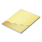 金ゴールドボフェイクードラストライプのー写真フレームのサイン ノートパッド (回転)