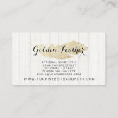 金ゴールドボヘミアン素朴フェザー 名刺 (裏面)