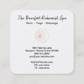 *~*金ゴールドボホピンクの月の神聖な幾何学ルナ月 スクエア名刺 (裏面)