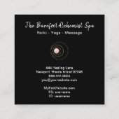 *~*金ゴールドボホピンクの神聖な幾何学ルナ月 スクエア名刺 (裏面)