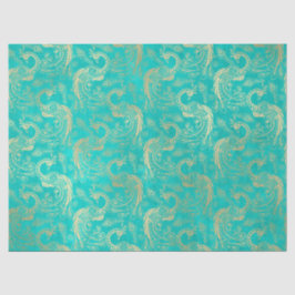 金ゴールドボホピーコックオンアクアデクページ 薄葉紙