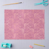 金ゴールドボホピーコックオンピンクのデコッページ 薄葉紙 (クラフト)