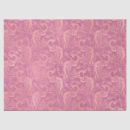 金ゴールドボホピーコックオンピンクのデコッページ 薄葉紙