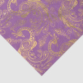 金ゴールドボホピーコックオンラベンダーデコップページ 薄葉紙 (詳細)