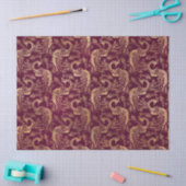 金ゴールドボホピーコックスオンパープルデコパージュ 薄葉紙 (クラフト)