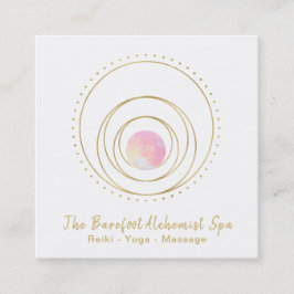 *~*金ゴールドボホ聖地ルナ月のピンク スクエア名刺