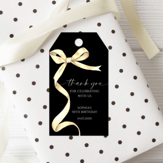 金ゴールドボーエレガント誕生日お願いギフトラベル ギフトタグ