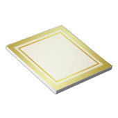 金ゴールドボーダー写真フレーム ノートパッド (アングル)