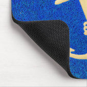 金ゴールドボートいかりオンブルー マウスパッド (コーナー)