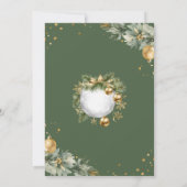 金ゴールドボーブルオーナメント交換クリスマスパーティー 招待状 (裏面)