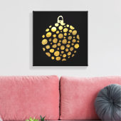 金ゴールドボーブルクリスマスグラム キャンバスプリント (インサイチュ (リビング))