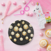 金ゴールドボーブルクリスマスツリーオーナメントパーティー ペーパープレート (パーティー)