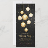 金ゴールドボーブルクリスマスツリーオーナメント招待状 (正面)