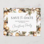 金ゴールドボーブルクリスマスパーティー保存日 シーズンポストカード (正面)