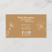 金ゴールドボーミニマルロウソク作り 名刺 (裏面)