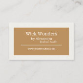 金ゴールドボーミニマルロウソク作り 名刺 (正面)