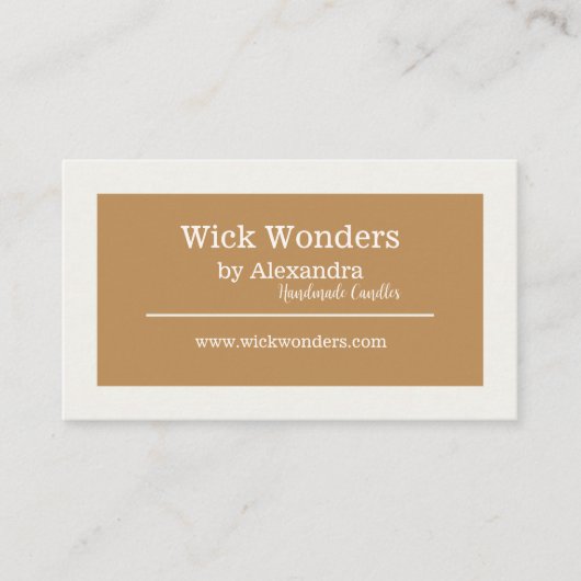 金ゴールドボーミニマルロウソク作り 名刺 (正面)