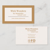 金ゴールドボーミニマルロウソク製造業証 名刺 (正面/裏面)